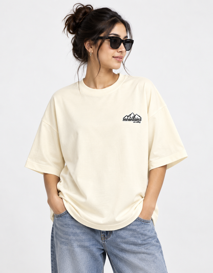 Mountains Are Calling Oversized T-Shirt | 260 GSM Terry Tee