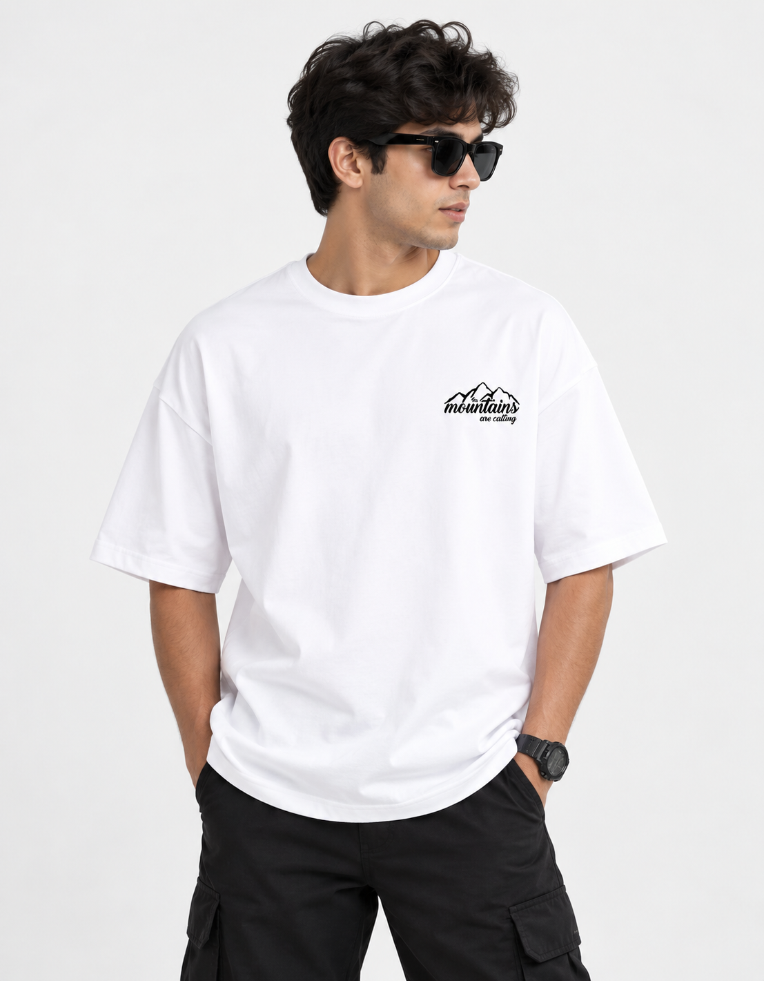 Mountains Are Calling Oversized T-Shirt | 260 GSM Terry Tee