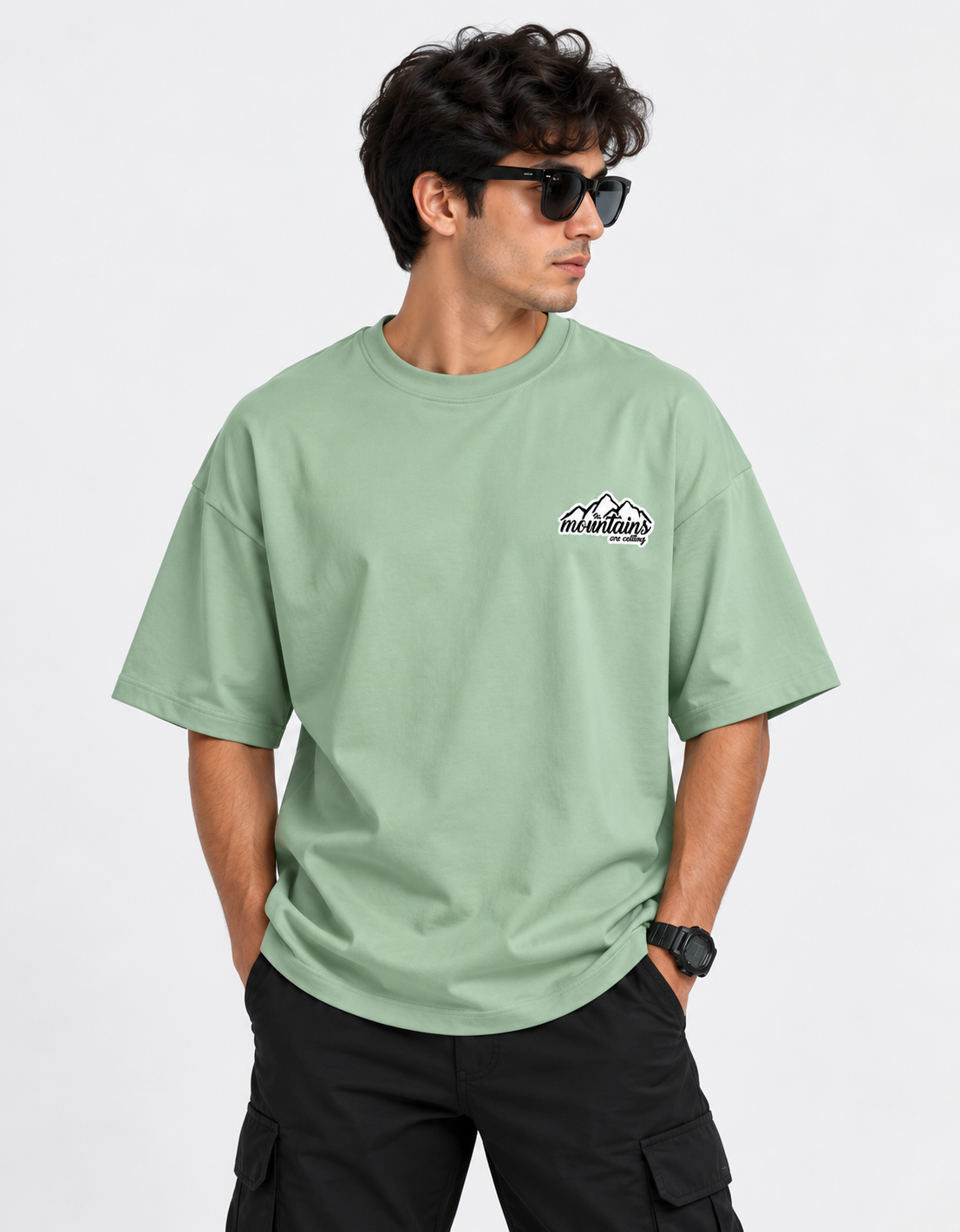 Mountains Are Calling Oversized T-Shirt | 260 GSM Terry Tee