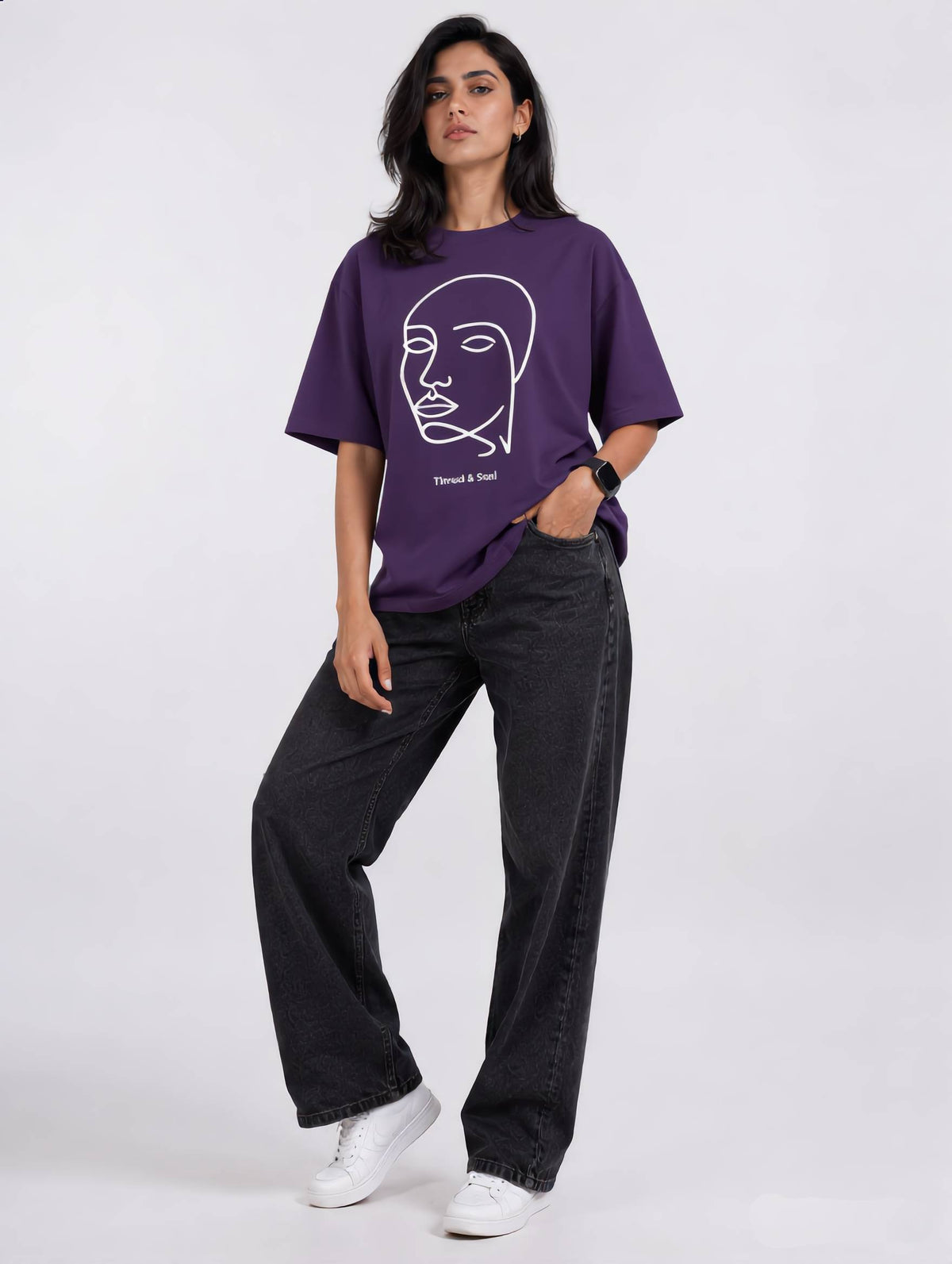 Finding The Center – Premium 240 GSM Oversized T-Shirt | Unisex Cotton Tee